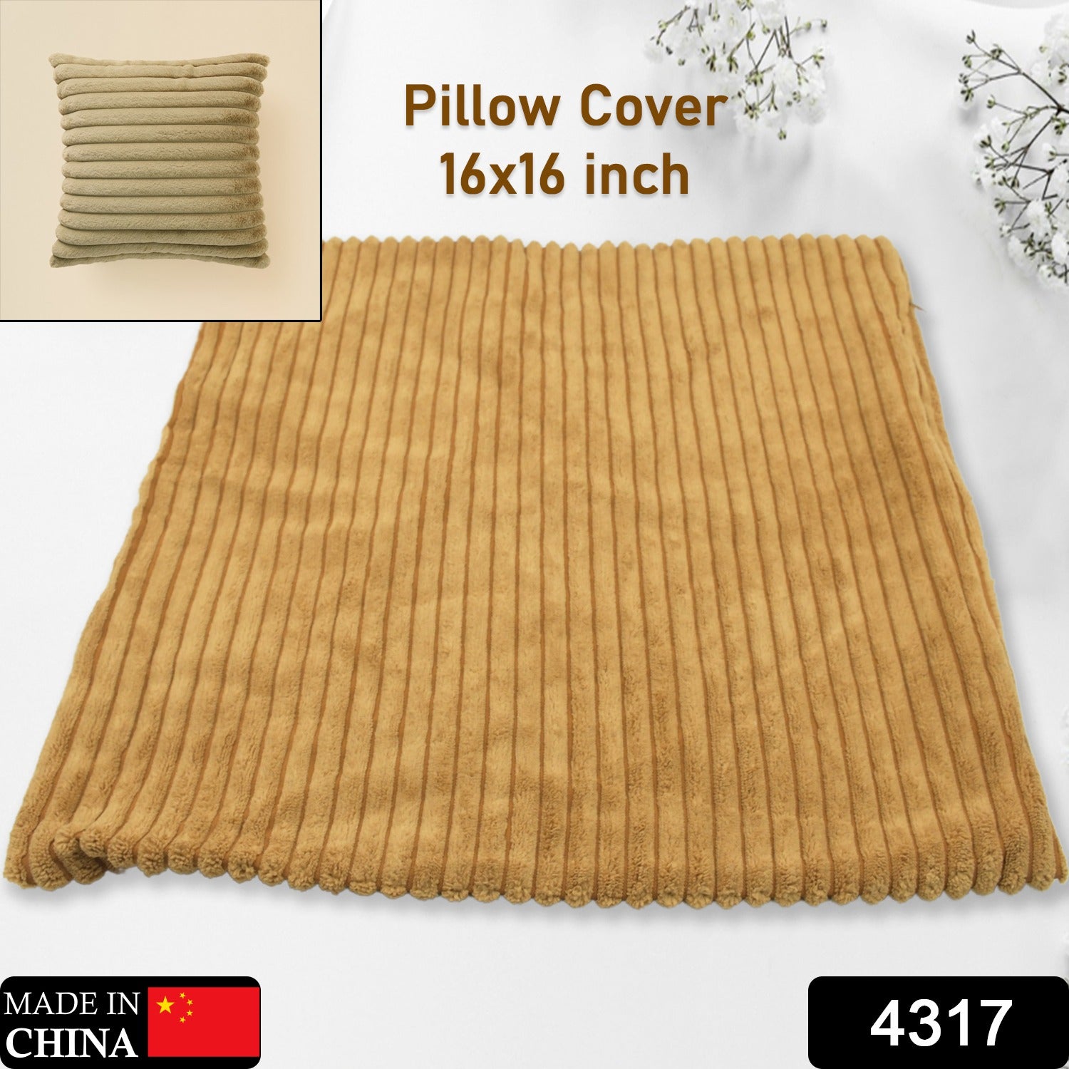 4317 Throw Pillow Covers, 16x16 inch, Pack of 1 Couch Pillows Cover, Soft Corduroy Decorative Pillow Covers, Square Pillowcase for Bed Sofa Chair Bedroom Home Farmhouse Decor (1 Pc) 4317 Throw Pillow Covers, 16x16 inch, Pack of 1 Couch Pillows Cover, Soft Corduroy Decorative Pillow Covers, Square Pillowcase for Bed Sofa Chair Bedroom Home Farmhouse Decor (1 Pc)